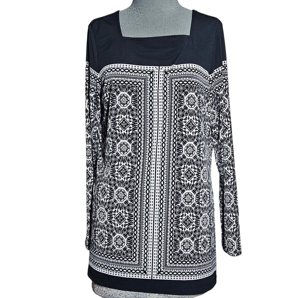 Christopher & Banks Square Neck Blouse Size Medium